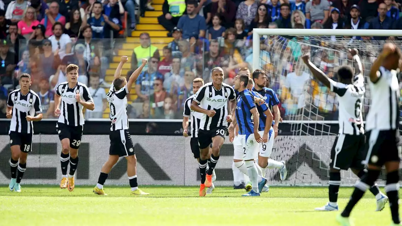 Serie A : l'Udinese renverse l'Inter Milan