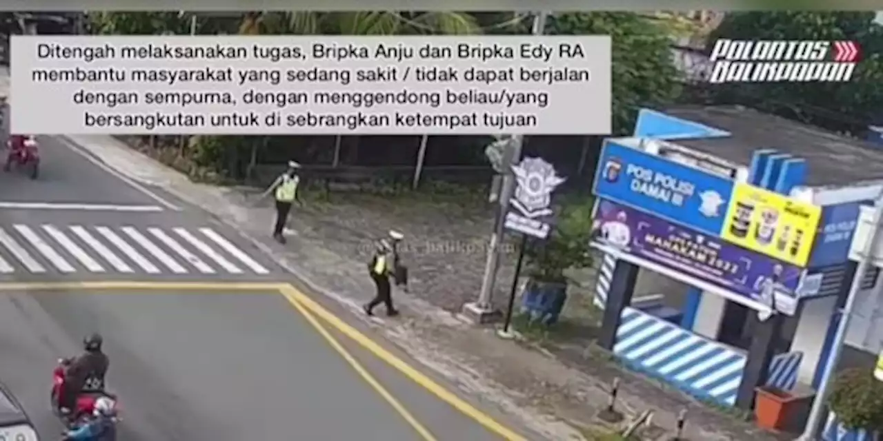 Viral Aksi Bripka Anju Gendong Pejalan Kaki yang Sakit, Tuai Pujian Warganet | merdeka.com