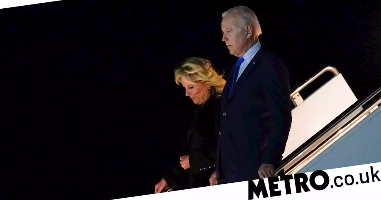 President Joe Biden lands in UK ahead of Queen's funeral