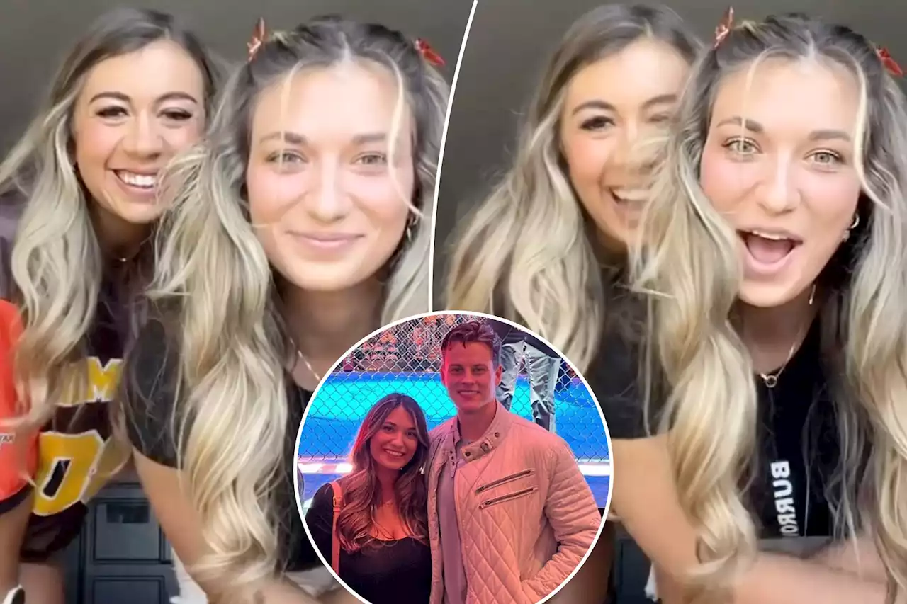 Joe Burrow’s girlfriend gets playful with Bengals pal before Cowboys game