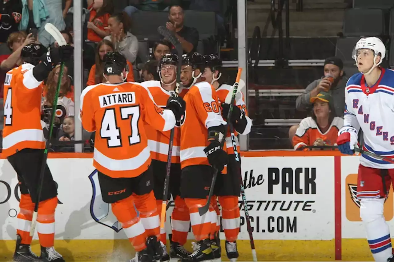 Flyers complete sweep of the Rangers with a 5-1 win in final rookie game of the weekend