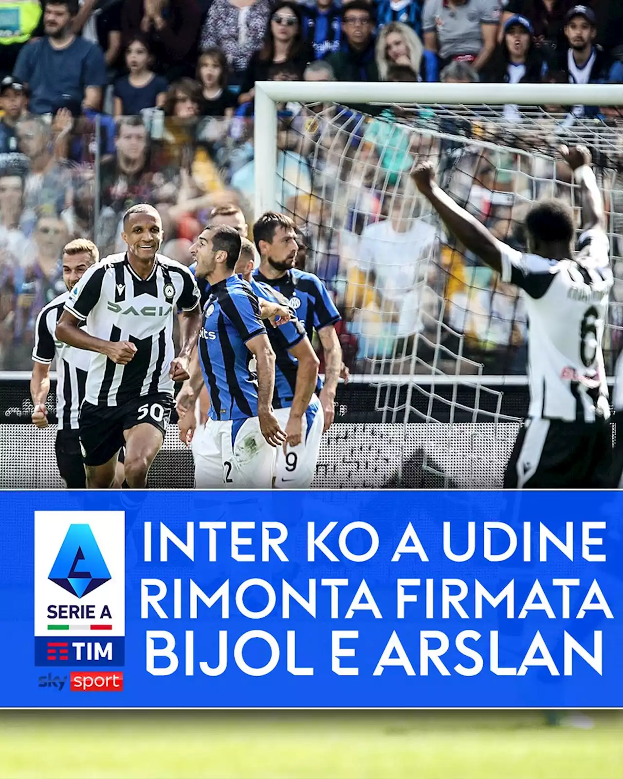 Udinese-Inter 3-1: friulani primi gol e highlights