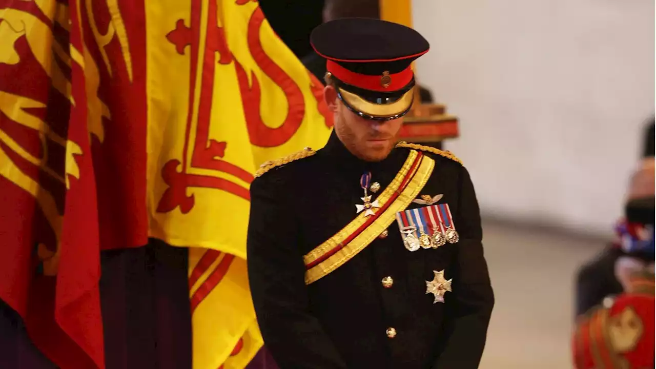 William und Harry standen in Uniform am Sarg der Königin – aber Harry fehlte ein wichtiges Detail