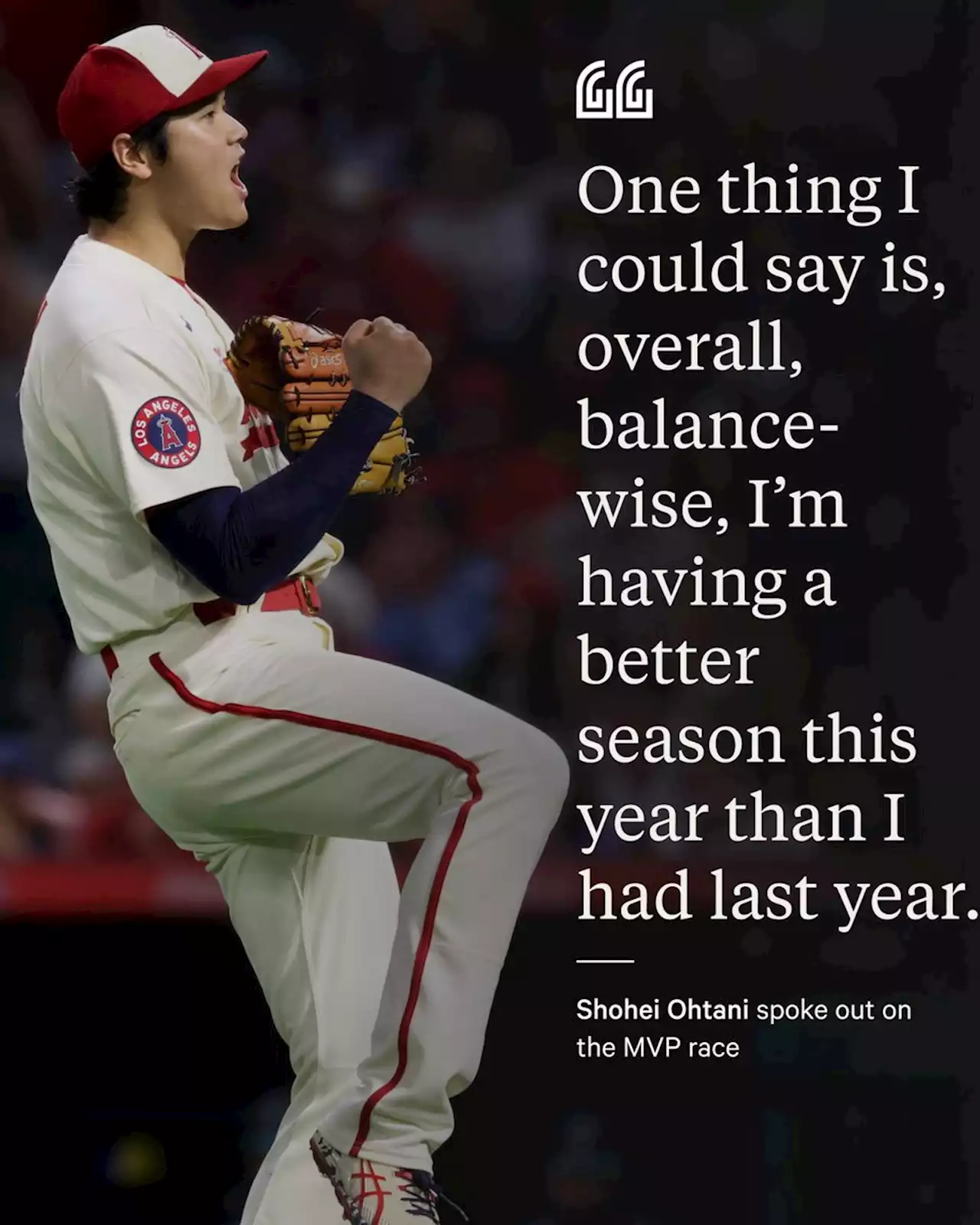 Ohtani: 'I'm having a better season this year'