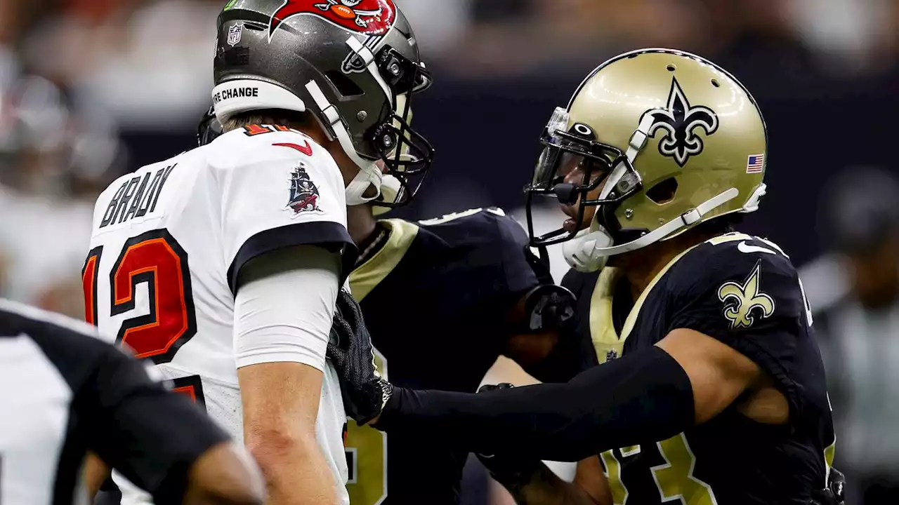 Benches clearing Saints-Bucs brawl involving Tom Brady leads to ejections for Mike Evans, Marshon Lattimore