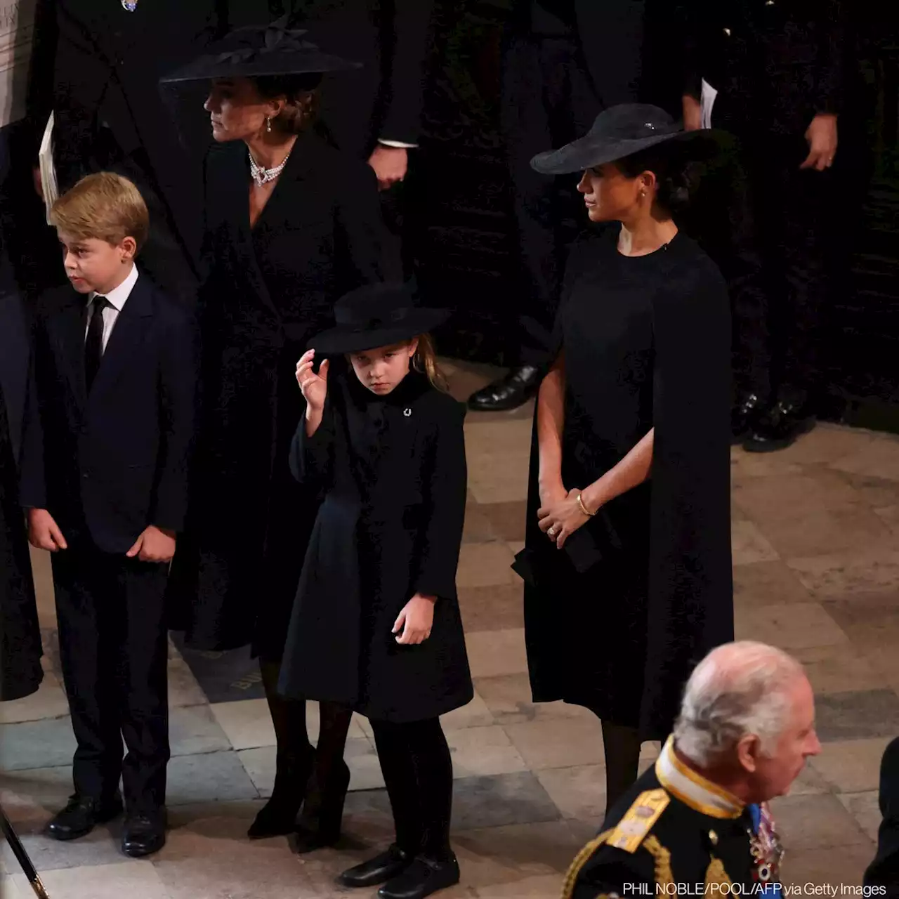 Prince George, Princess Charlotte join William and Kate at Queen Elizabeth II's funeral