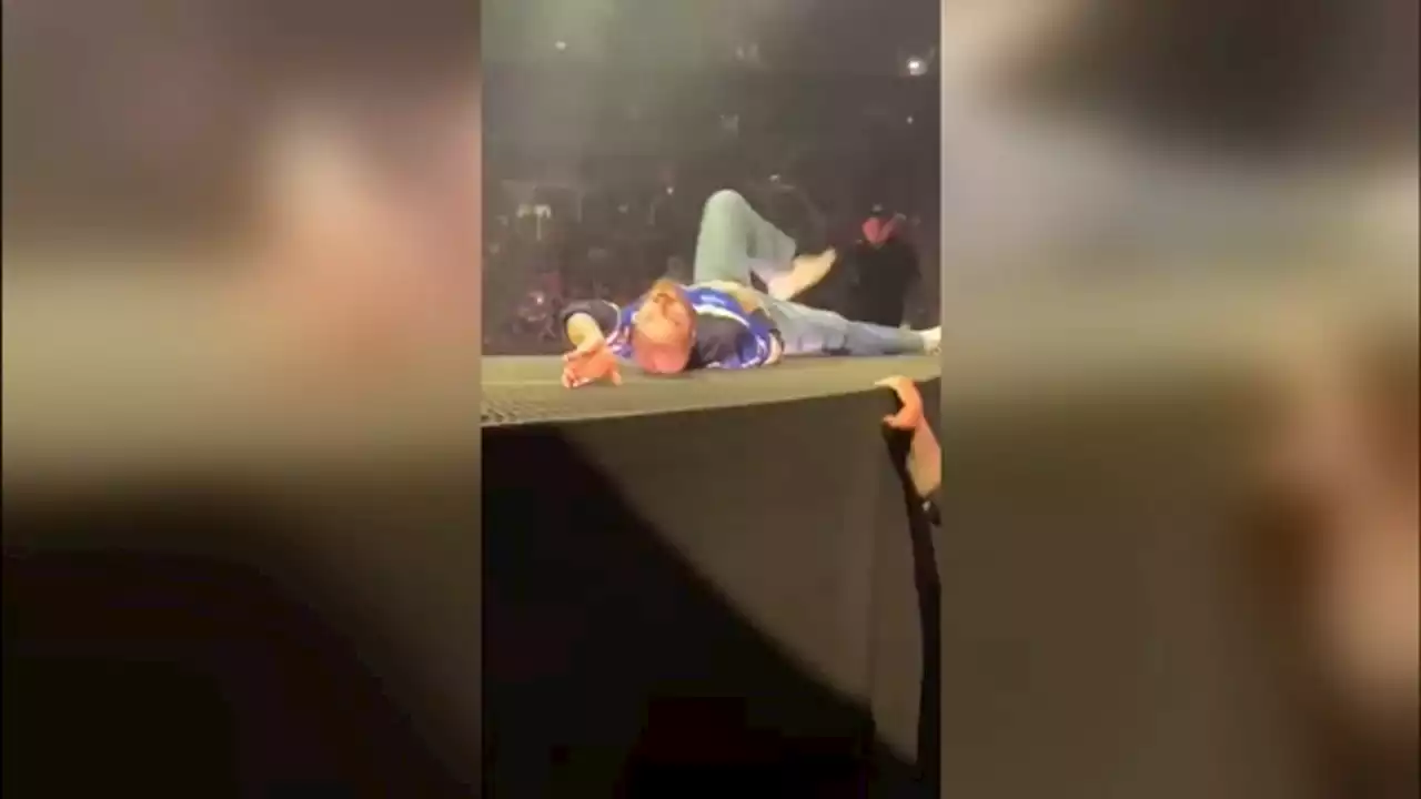 Post Malone suffers bruised ribs after falling through hole on stage at St. Louis concert: VIDEO