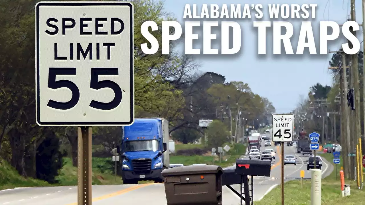 Where are the 20 worst speed traps in Alabama?