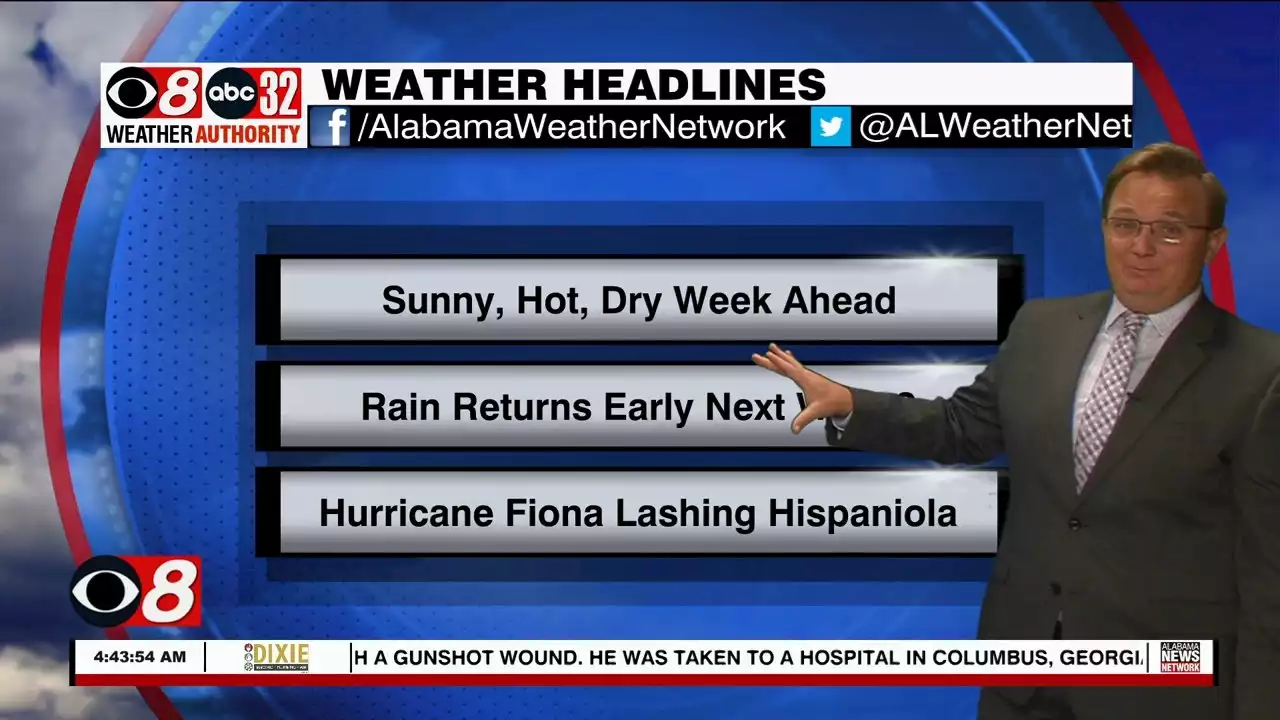 Sunny, Dry, Very Hot Week of Weather Ahead - Alabama News