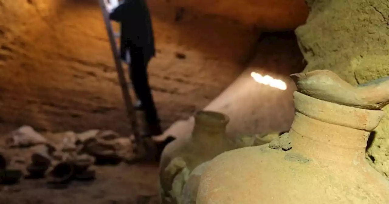 'Once-in-a-lifetime' discovery: Ancient burial cave found on beach in Israel 'looks like an 'Indiana Jones' film set'