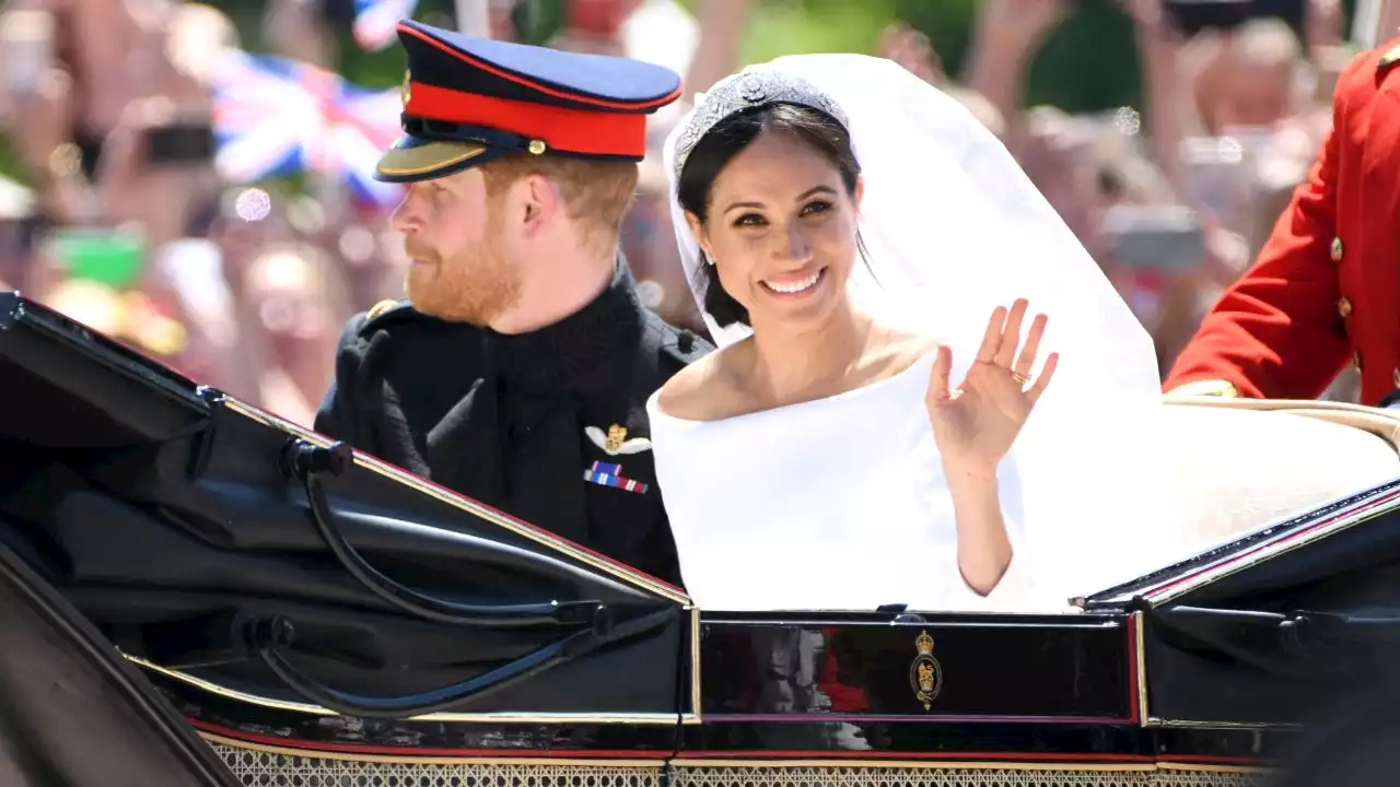 Meghan Markle, Prince Harry Return to Wedding Site for Queen's Funeral