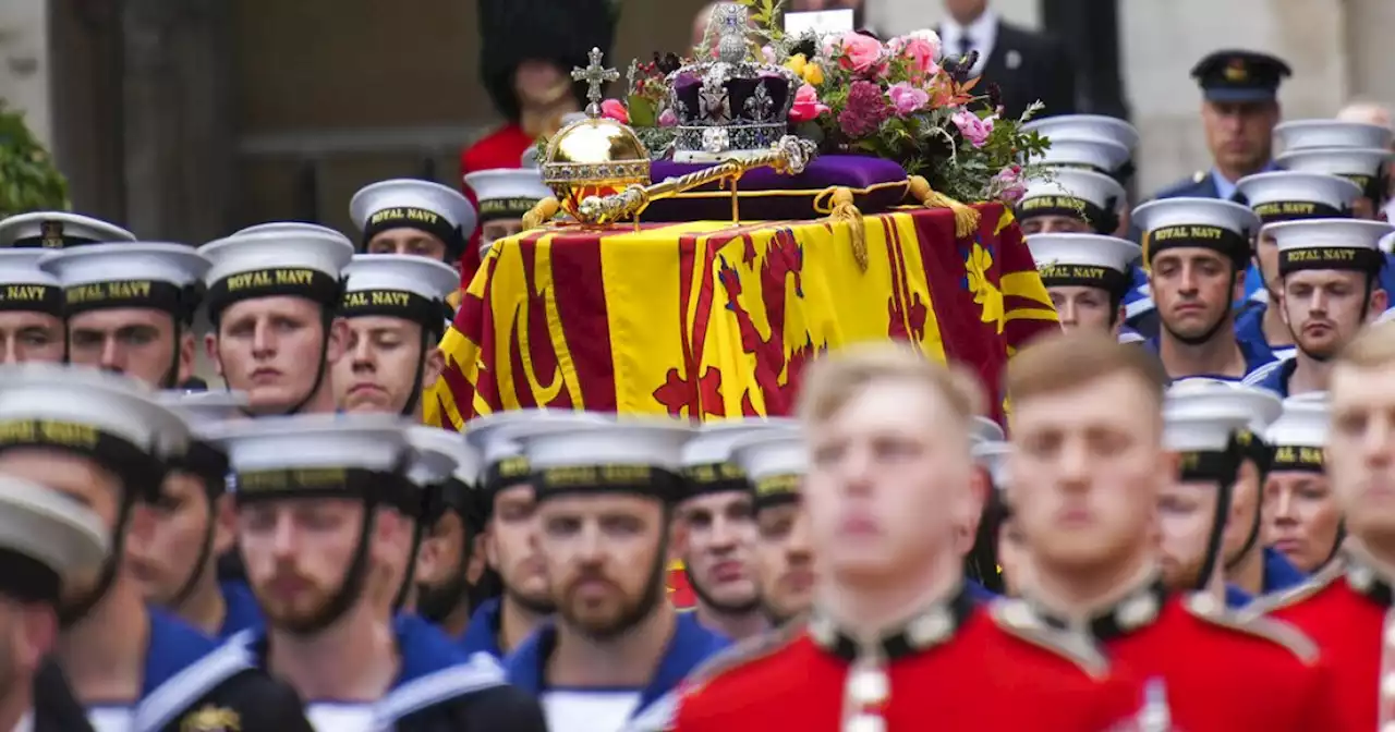 LIVE: Queen Elizabeth's family leads coffin from Westminster Abbey