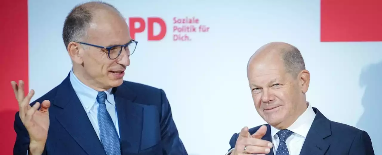 Letta vola a Berlino in chiave anti-Meloni. Scholz: 'La post-fascista di Fdi non deve vincere'