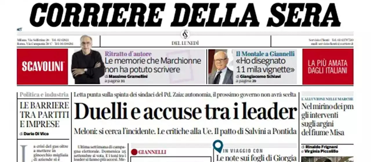 Le prime pagine di oggi - Il Post