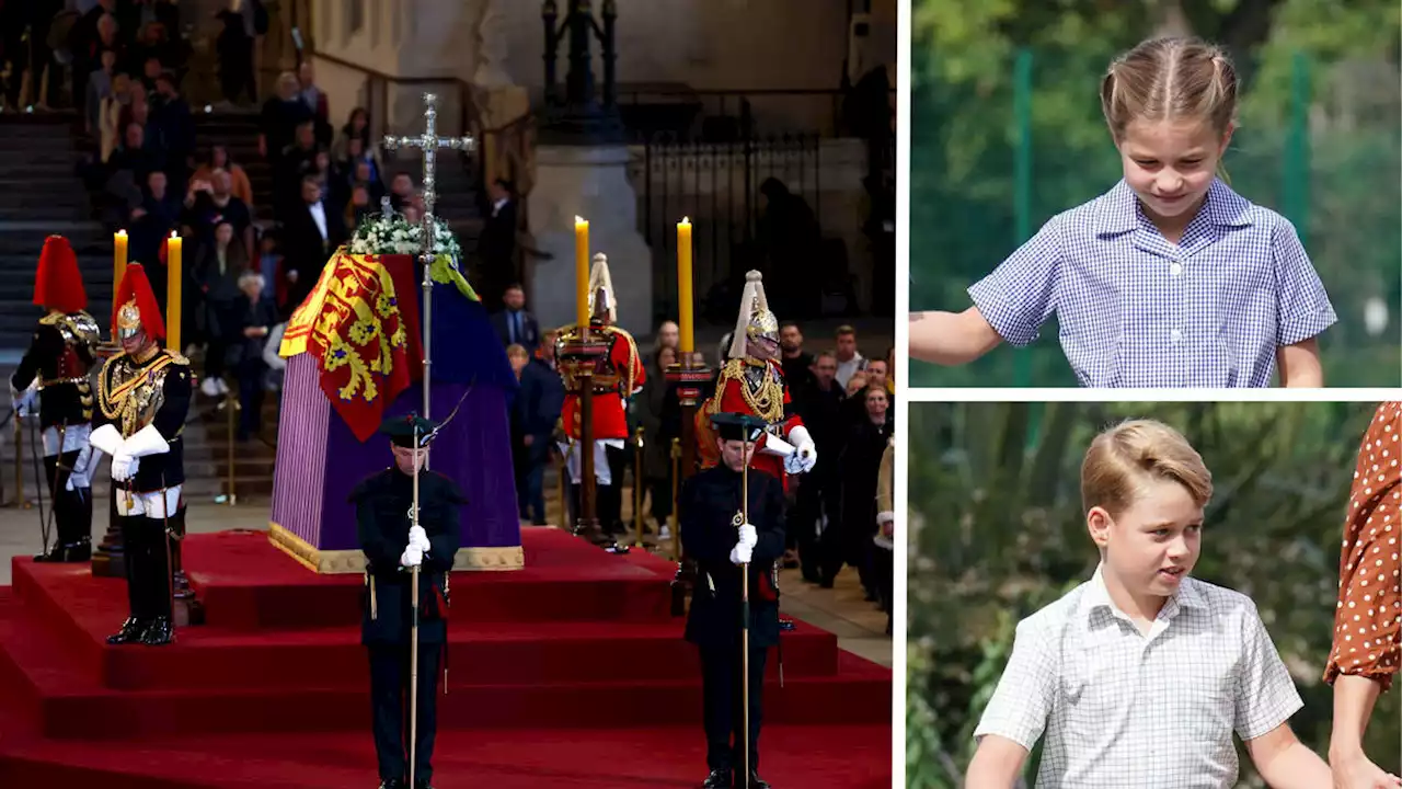 George, 9, and Charlotte, 7, to walk in procession of royals through Westminster Abbey behind Queen's coffin