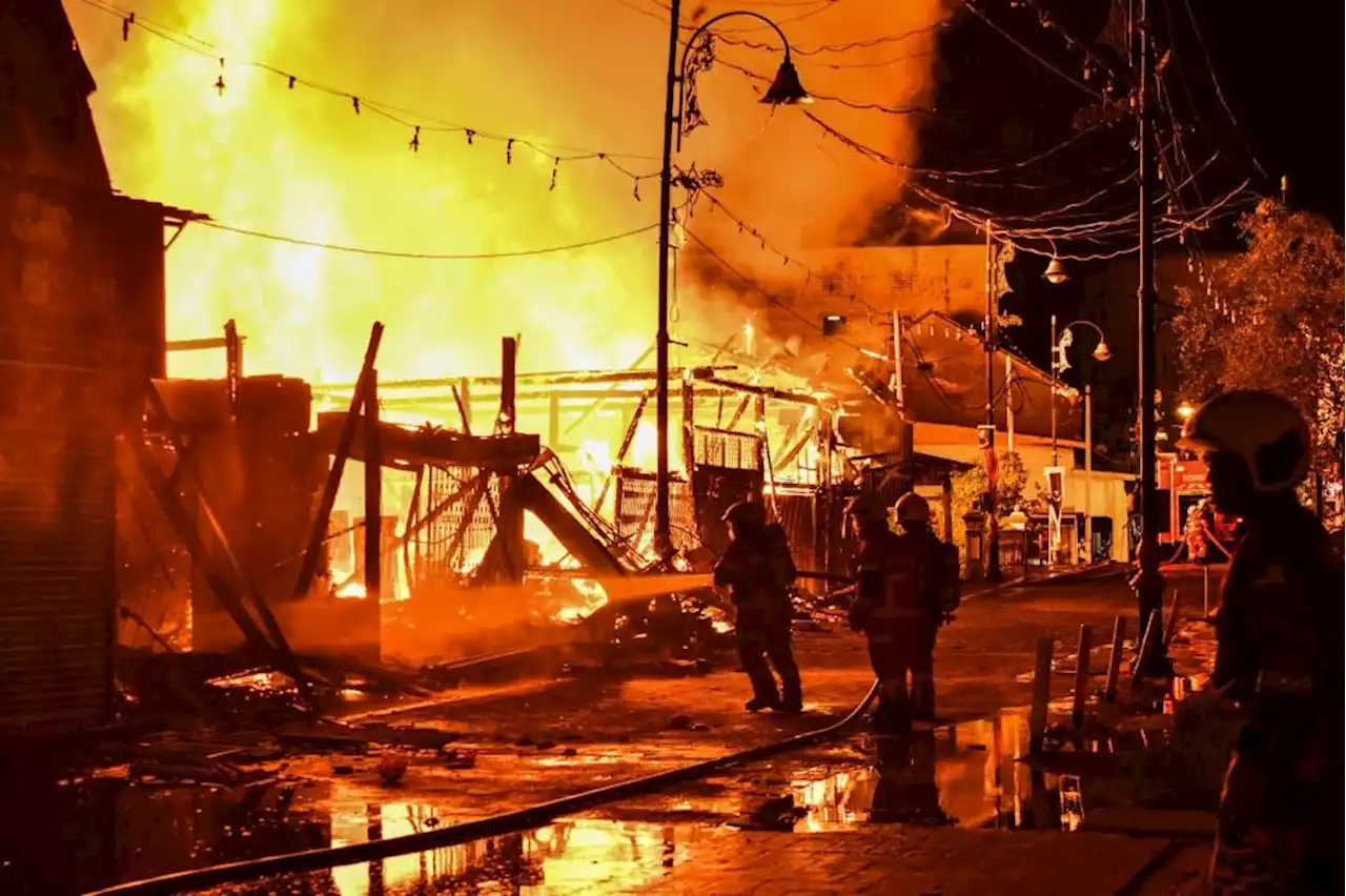 Row of shophouses in Kampung Cina, Kuala Terengganu damaged in fire