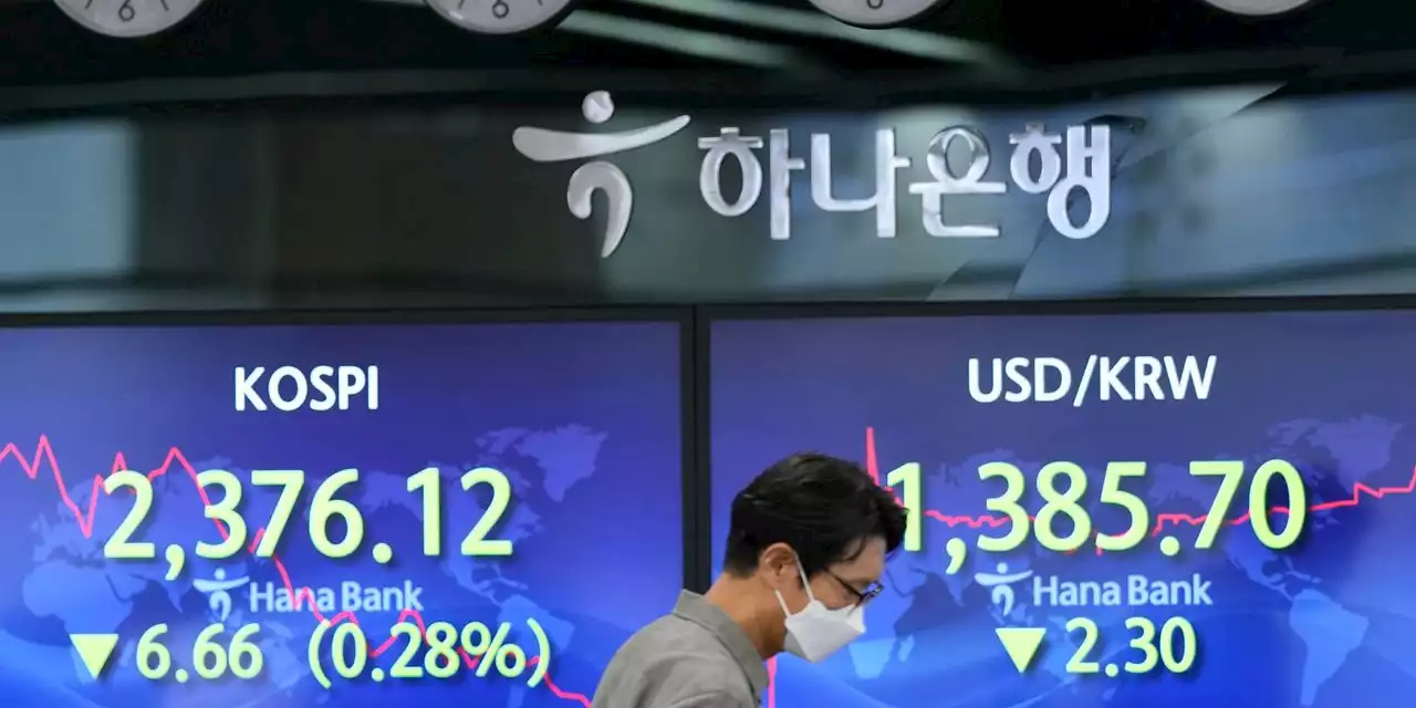 Asian markets slip lower following last week's broad decline on Wall Street