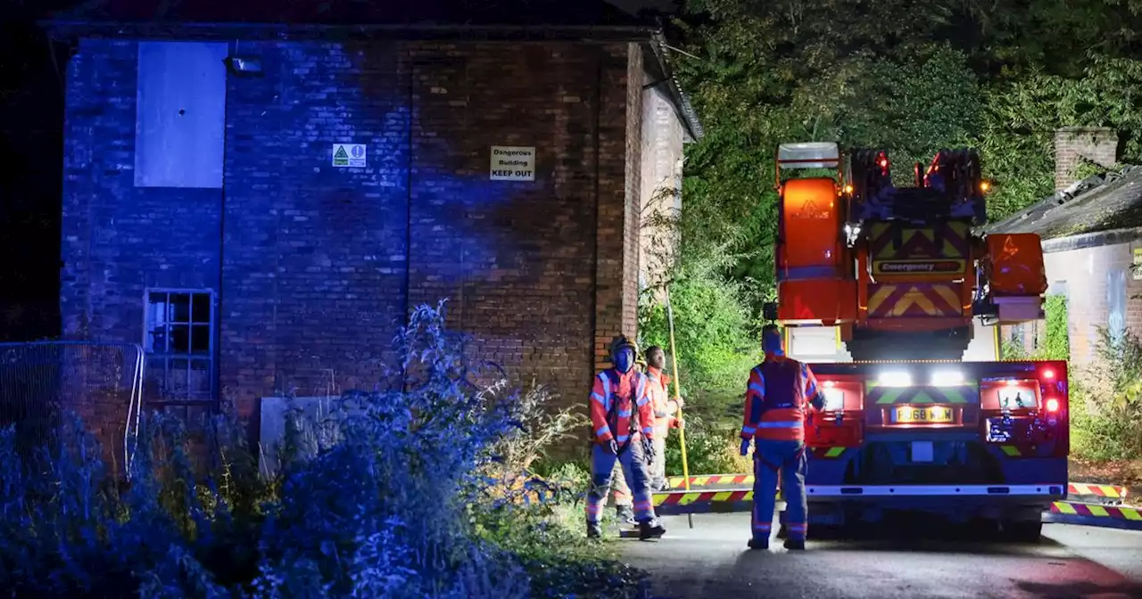 Fire crews rush to blaze at 'dangerous' building in Buile Hill Park