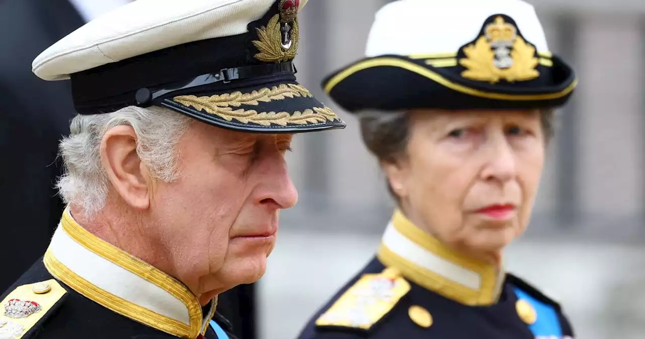 King Charles III wells up as mother Queen Elizabeth's coffin is carried