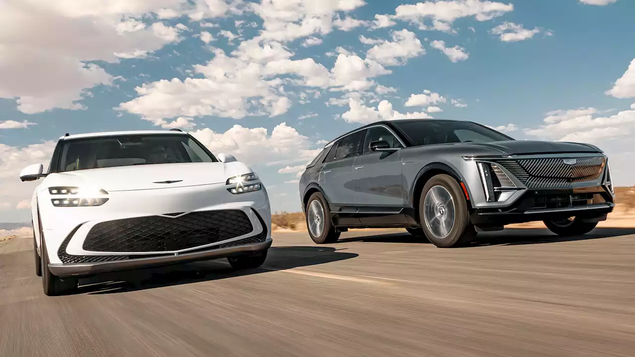 2023 Cadillac Lyriq vs. Genesis GV60 Comparison Test: Rookies Go Down to the Wire