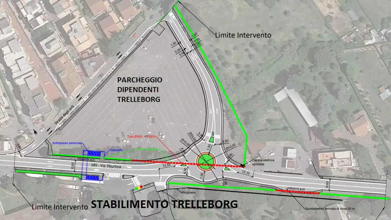 Due rotatorie per snellire il traffico sulla via Tiburtina