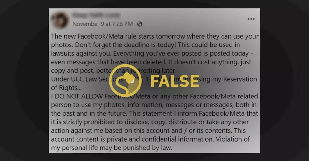 Does 'New Facebook/Meta Rule' Permit Company To Use Your Photos?