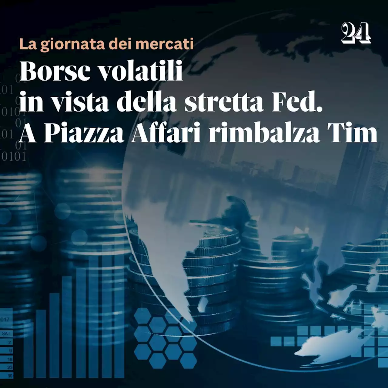 Borse volatili in vista della Fed. Piazza Affari chiude sulla parità ma rimbalza Tim