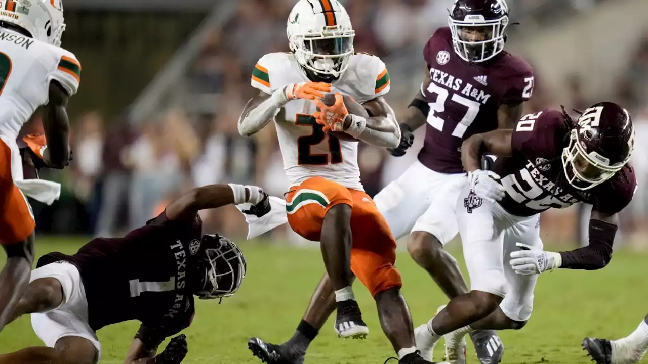 Johnson steps in, No. 24 Texas A&M beats No. 13 Miami 17-9