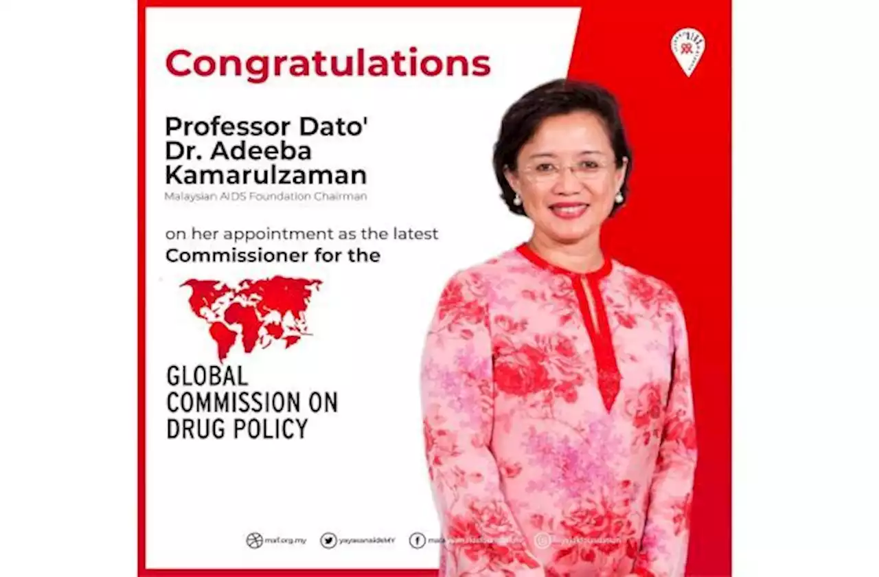 Prof Adeeba becomes first Malaysian commissioner for Global Commission on Drug Policy