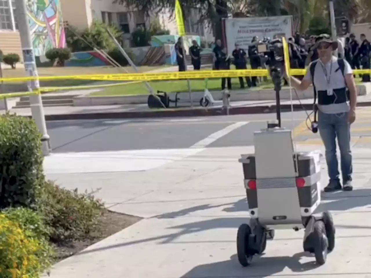 ODDS AND ENDS: L.A. robot goes past police tape to deliver food and more offbeat offerings