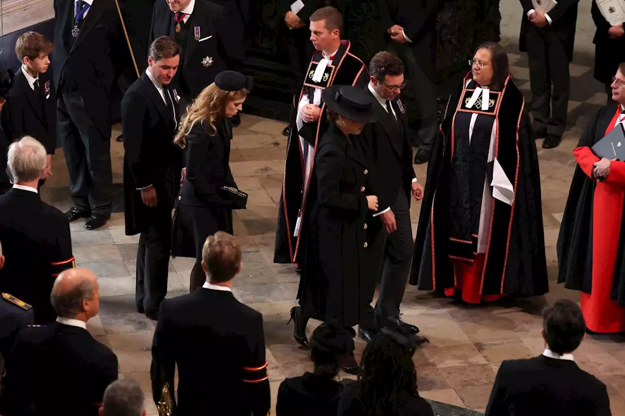 Princess Eugenie, Jack Brooksbank Sit With Royal Family at Queen's Funeral