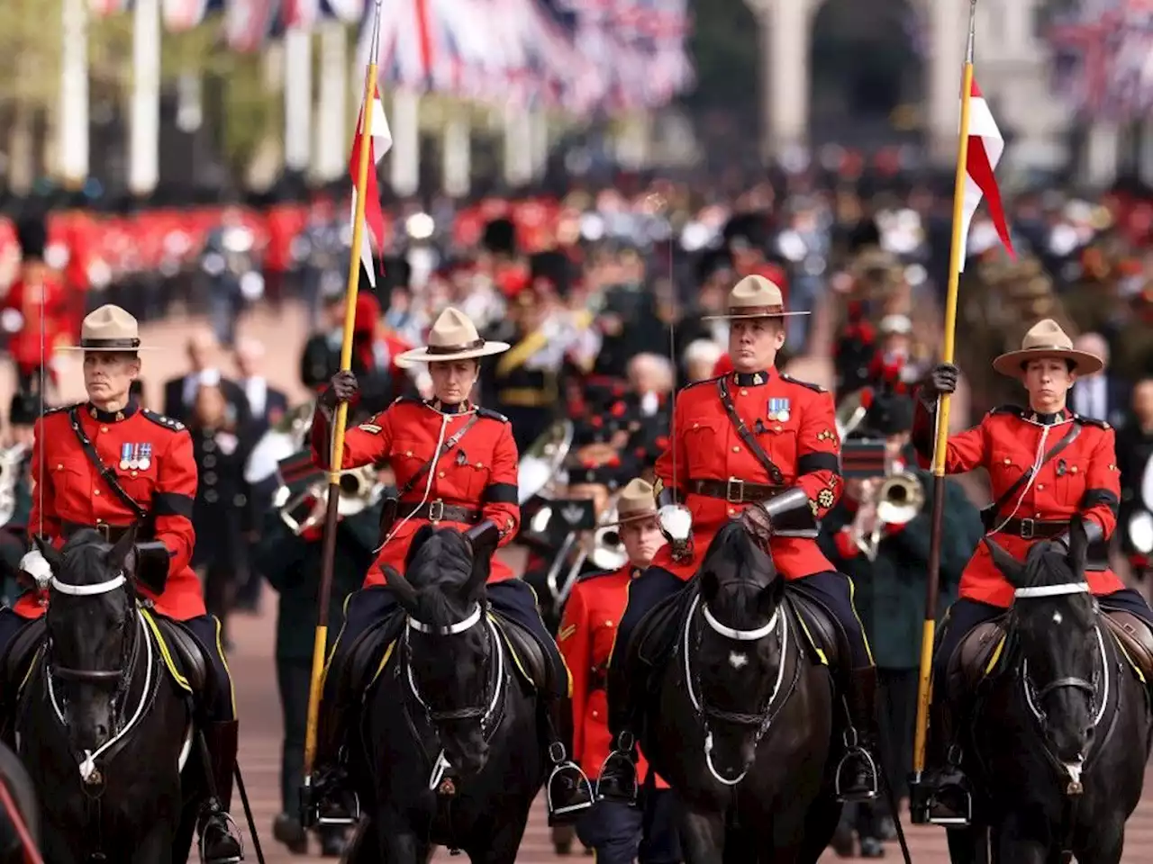 Royal Canadian Mounted Police led the way on horseback at Queen Elizabeth's funeral