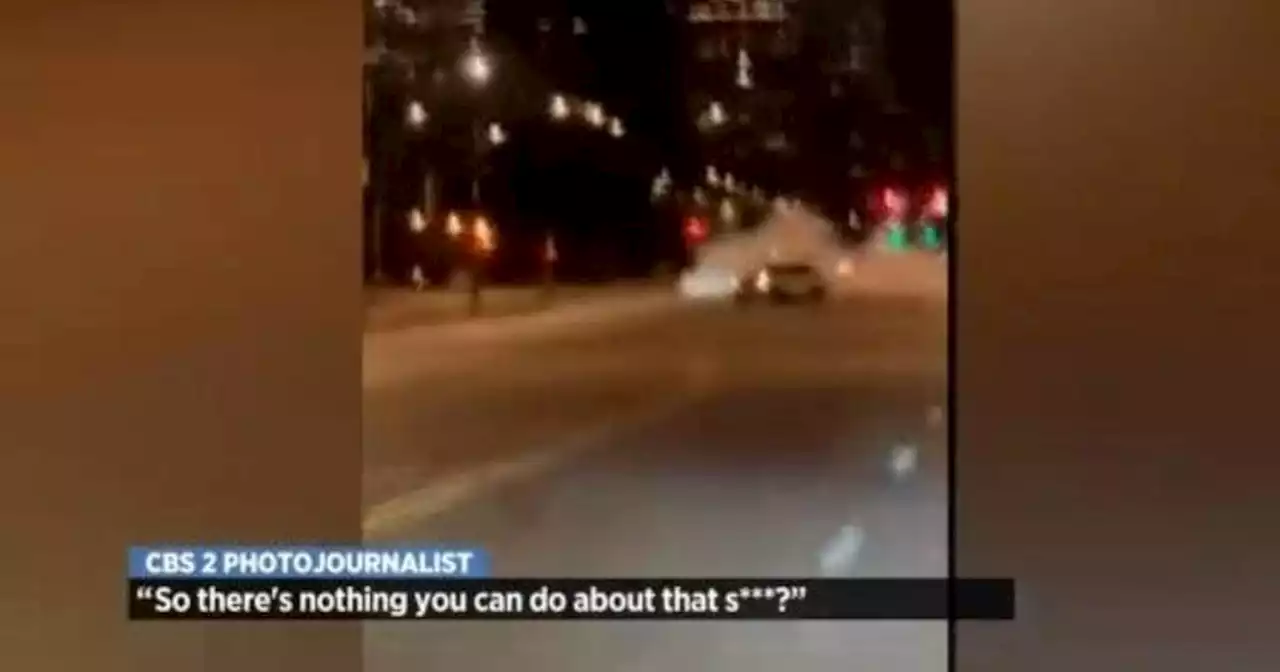 'Driving the wrong f*cking way': CBS 2 photojournalist is almost hit head-on by street racer