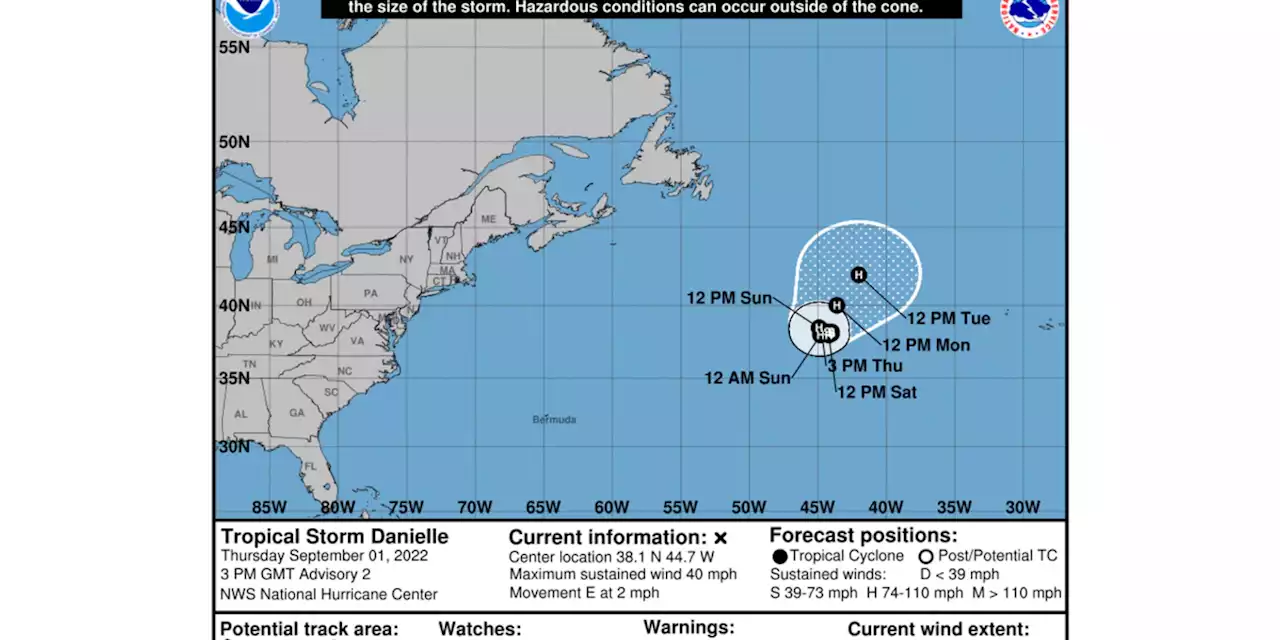 Tropical Storm Danielle forms in the Atlantic