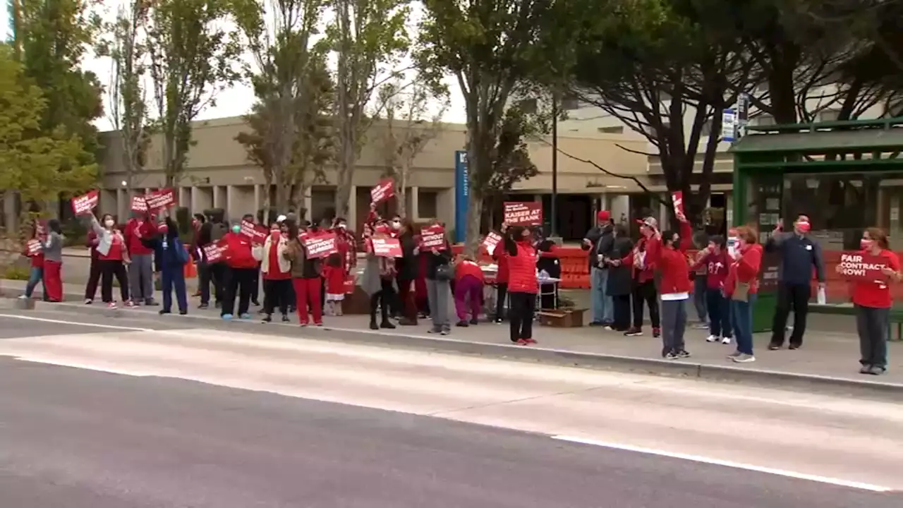 Kaiser Nurses Picket Across State for Better Health Safety, Short Staffing