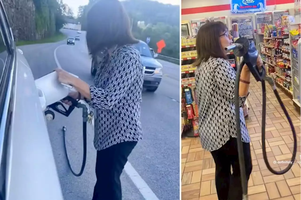 TikTok of Rachel Rice and mother Christy driving with gas nozzle still in their car goes viral