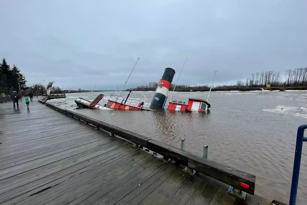 Site preparation underway to lift James Whalen Tug