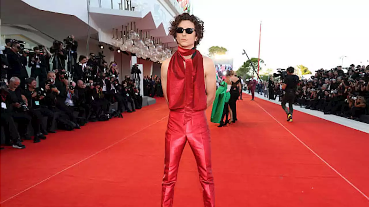 Timothée Chalamet Rocks the Venice Film Festival in Stunning All-Red Ensemble