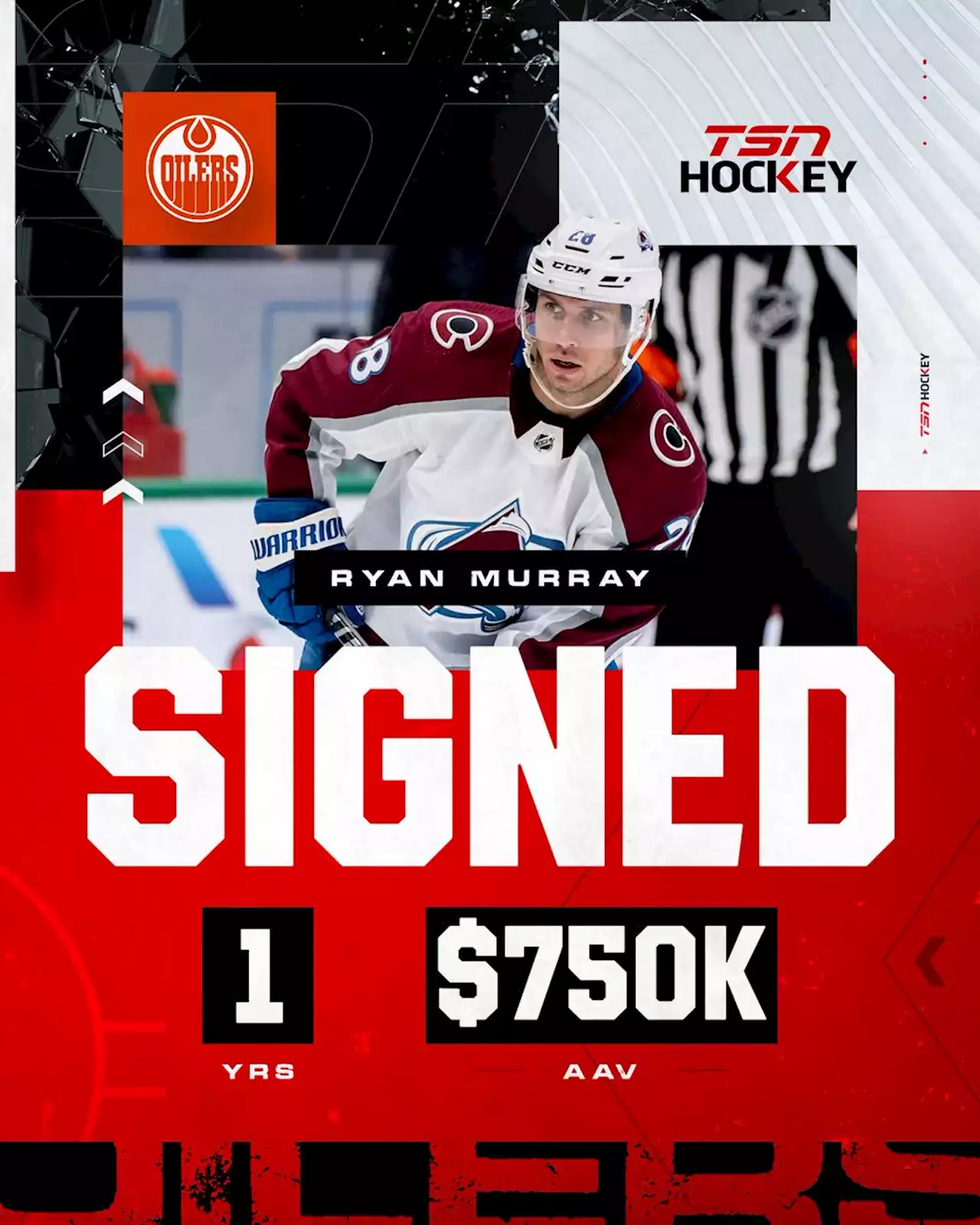 Oilers sign D Murray to one-year, $750k deal - TSN.ca