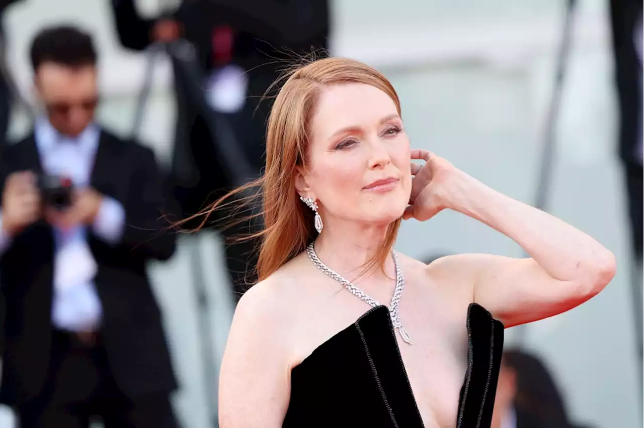 Julianne Moore Wears Armani Privé Couture Dress at ‘Tár’ Premiere During Venice Film Festival