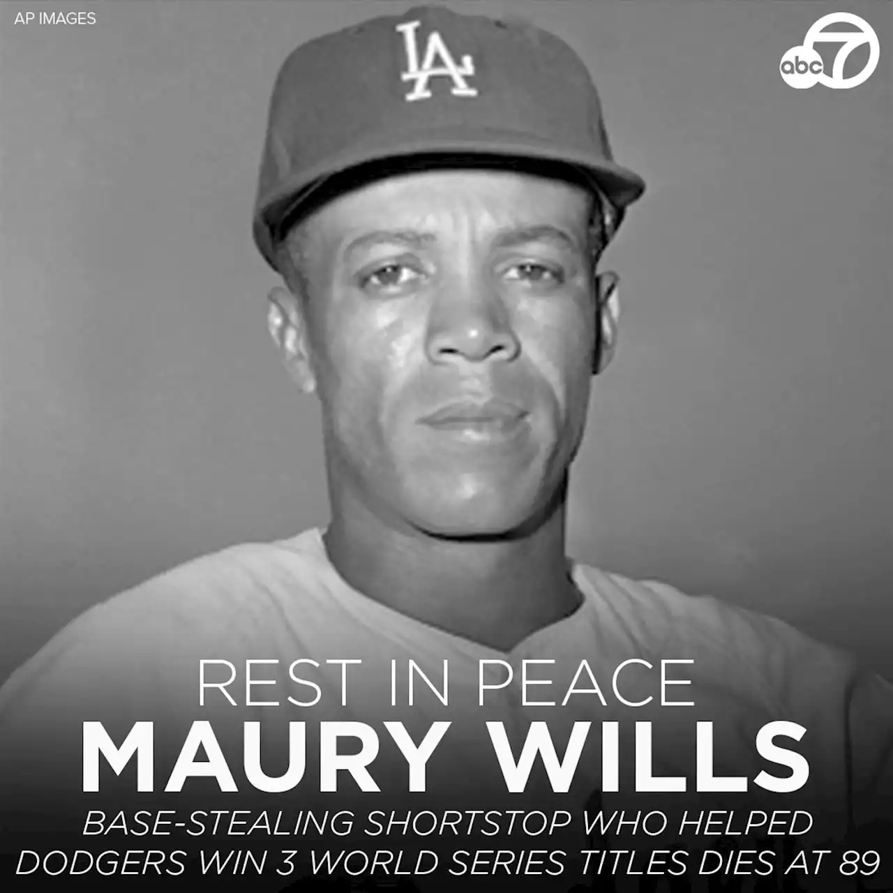 Maury Wills, base-stealing shortstop who helped Dodgers win 3 World Series titles, dies at 89