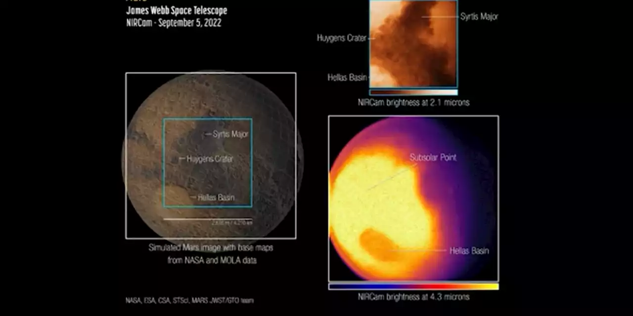 NASA shares first images of bright Mars taken by Webb Telescope