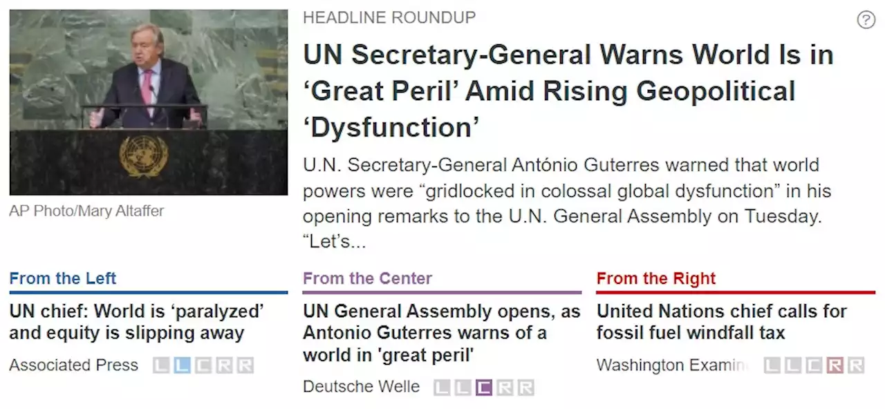 UN Secretary-General Warns World Is in ‘Great Peril’ Amid Rising Geopolitical ‘Dysfunction’