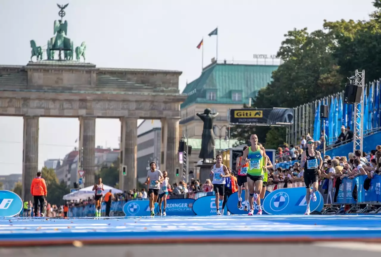 Berlin-Marathon: Straße des 17. Juni schon voll gesperrt