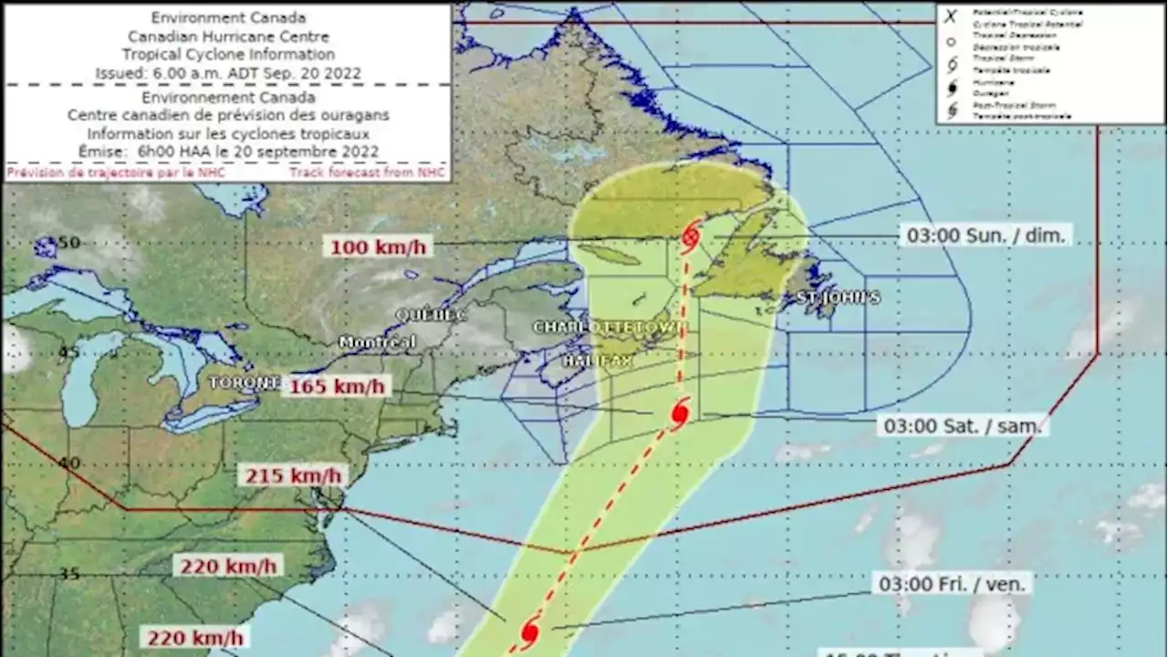 Hurricane Fiona track veers back toward Atlantic Canada | CBC News