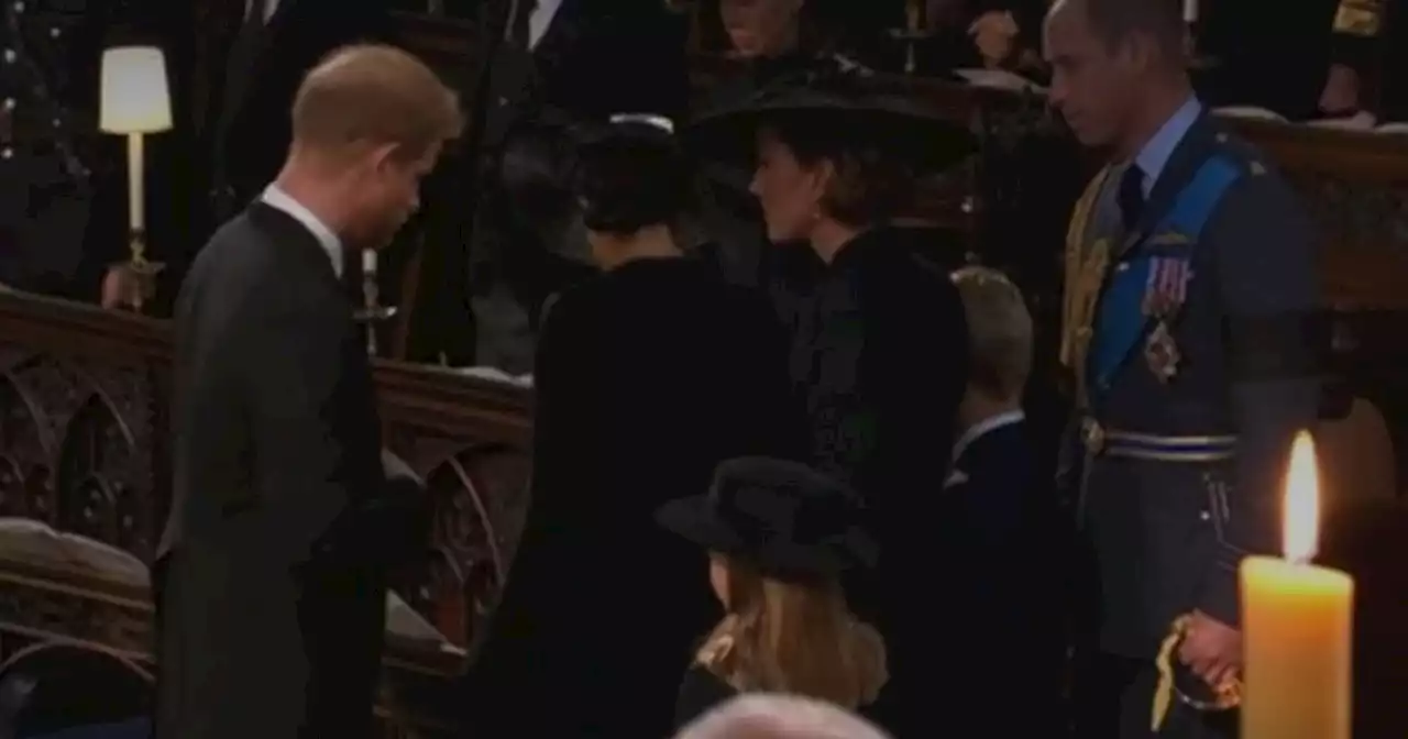 Prince Harry's 'hand flick' gesture during tense moment at Queen's funeral