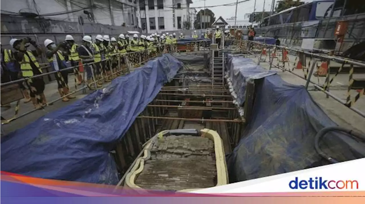 Terkini! Wujud Saluran Air Kuno di Proyek MRT Glodok