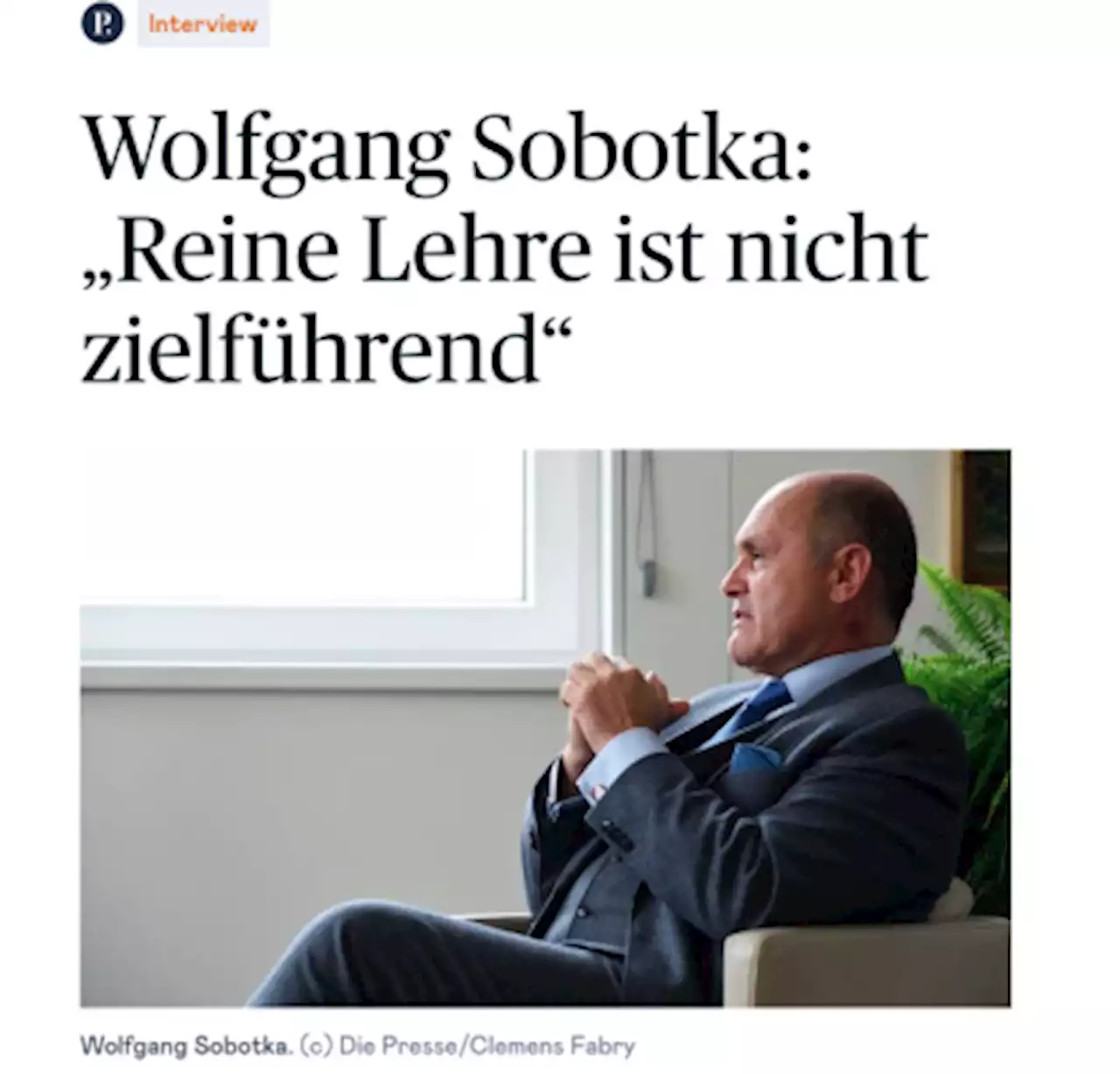 Wolfgang Sobotka, oder reine Wahrheit ist nicht zielführend