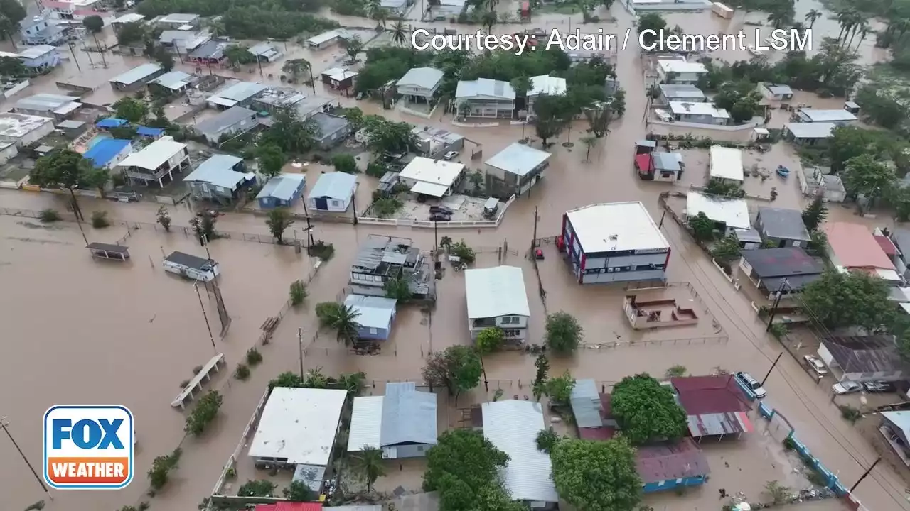 Watch: Drone video shows neighborhoods in Puerto Rico underwater after Hurricane Fiona