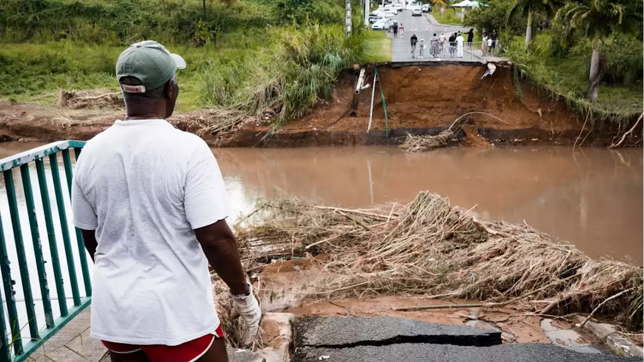 Tempête Fiona : deux jours après les intempéries, toujours des coupures d'eau et de routes en Guadeloupe